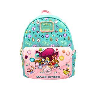 Loungefly Disney Alice in Wonderland Tea Party Pastle Mini Backpack Mad Hatter